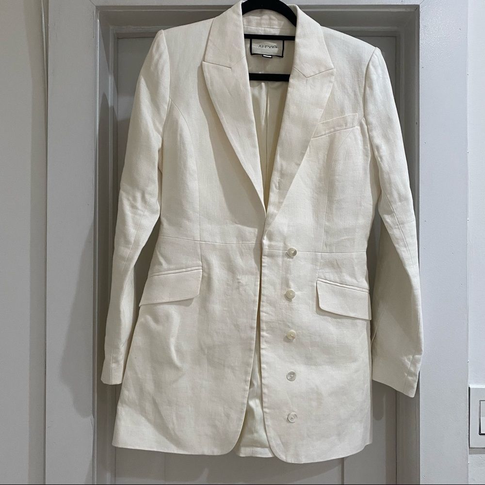 ALEXIS Pamelia White Linen Blazer Mini Dress - Picture 6 of 13
